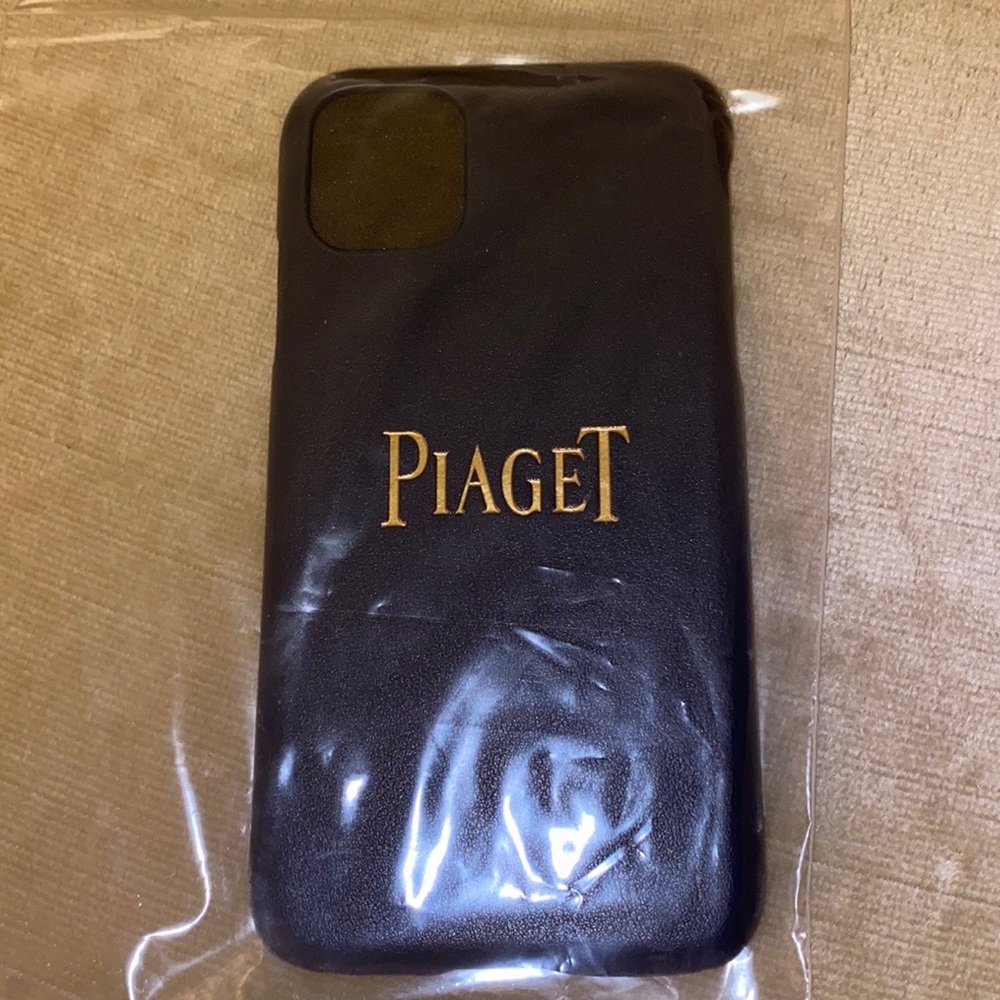 Black Leather and Gold Piaget Phone Case